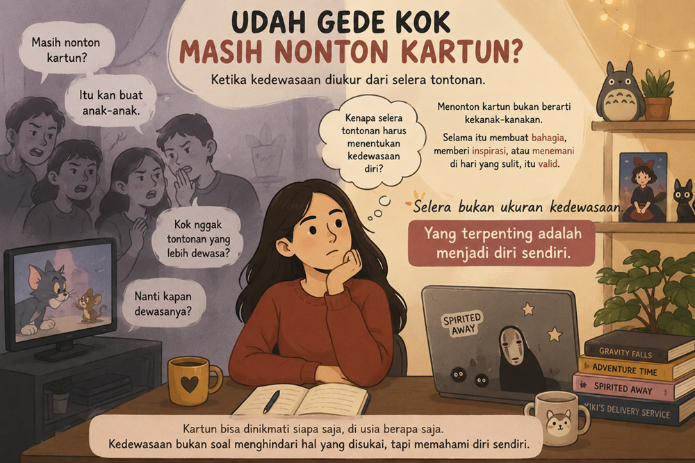 Udah Gede Kok Masih Nonton Kartun?: Ketika Kedewasaan Diukur dari Selera Tontonan